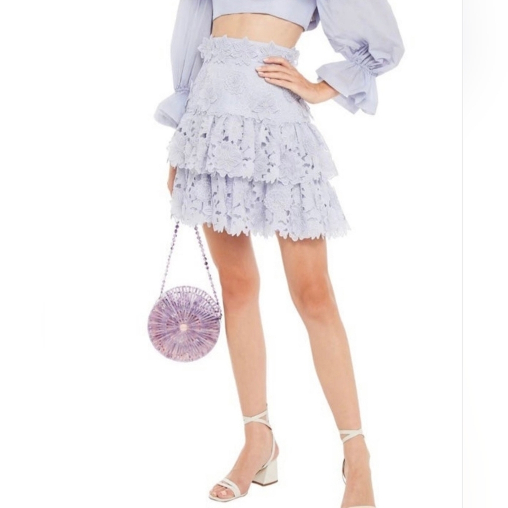 Zimmermann Lovestruck Lavender Skirt, 00/0P